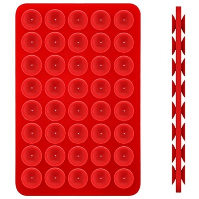"Suction Pad" universaalne silikoonist iminapa matt (hoidja) - punane | Priedai.LT