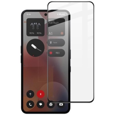 Nothing Phone 3a (3a Pro) "IMAK" karastatud klaasiga tugevdatud kaitse must täiskattega kaitseklaas | Priedai.lt