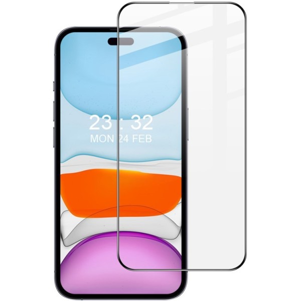 "IMAK" Tempered Glass täielik katvus kaitsev ekraaniklaas - must (iPhone 16 Pro Max)