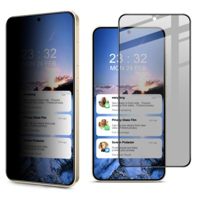 Samsung Galaxy S25+ "IMAK" Tempered Glass privaatsusega täiustatud kaitse must täiskattega kaitseklaas | Priedai.lt