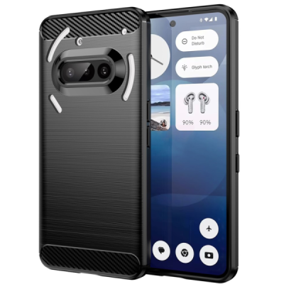 Nothing Phone 3a "Carbon" kõva silikoon (TPU) tagakaane must - ümbris | Priedai.lt