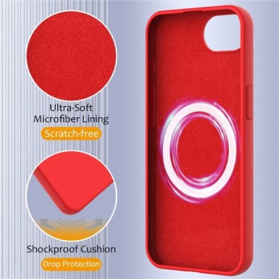 "Shell" MagSafe Kõva silikoon (TPU) ümbris - punane (iPhone 17e / 16e)
