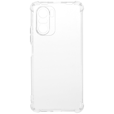 Xiaomi Poco F3 ir Xiaomi Mi 11i tugevdatud kaitse kõvast silikoonist (TPU) ümbris - läbipaistev | Priedai.lt