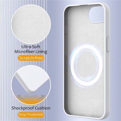 "Shell" MagSafe Kõva silikoon (TPU) ümbris - valge (iPhone 17e / 16e)