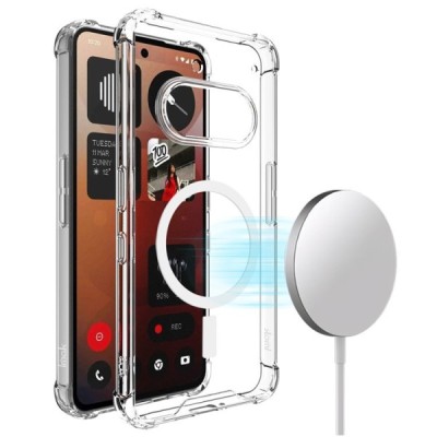 Nothing Phone 3a "IMAK" Candy MagSafe kõva silikoon (TPU) ümbris – Läbipaistev| Priedai.lt