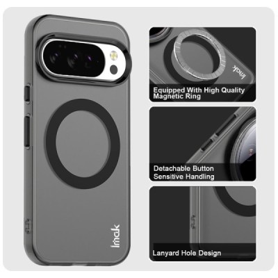 Google Pixel 10 / 10 Pro "IMAK" Candy MagSafe matt kõva silikoon (TPU) ümbris – must | Priedai.lt