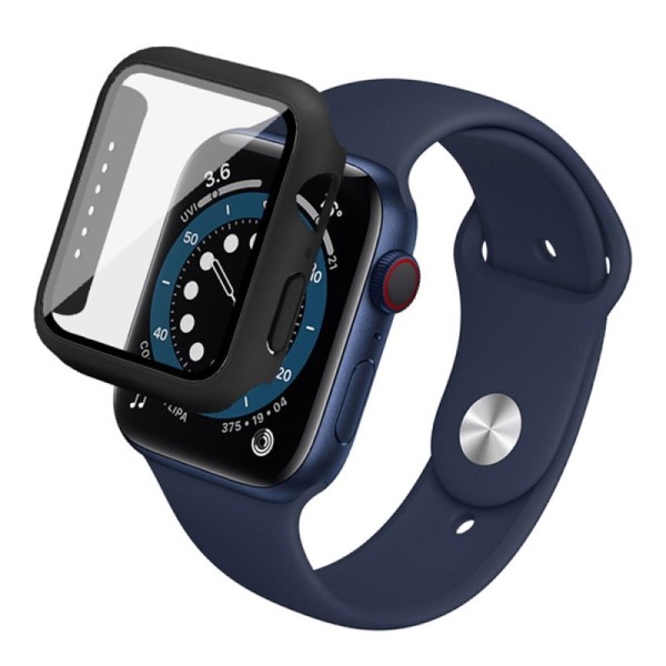 Nutika kella kõva plastik korpus - must (Apple Watch Series 6 / 5 / 4 / SE (2023) / SE (2022) / SE 44mm)