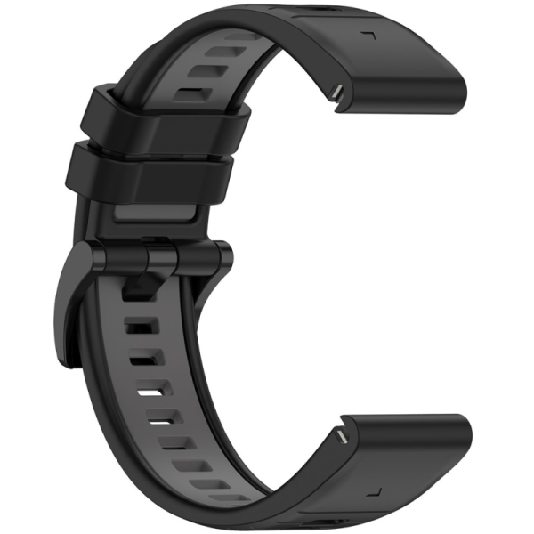 „Wave“ nutikella kõvast silikoonist (TPU) käevõru - must (Garmin Fenix 7 / 7 Pro / 6 / 6 Pro)