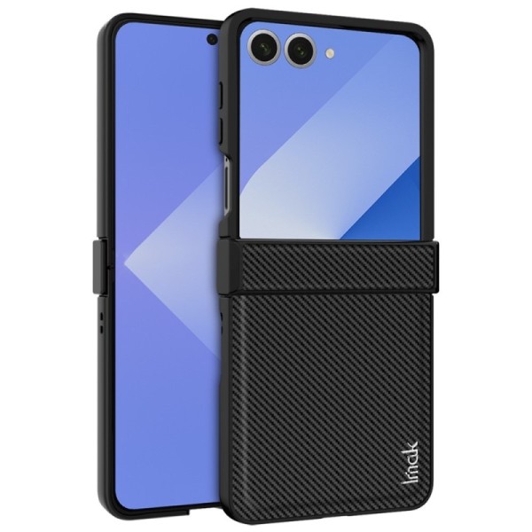 "IMAK" Carbon Fiber plastikust ümbris - must (Galaxy Flip7)