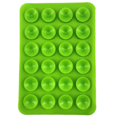 "Suction Pad" Mini universaalne kleepuv silikoonist iminapa matt (hoidja) - roheline | Priedai.LT