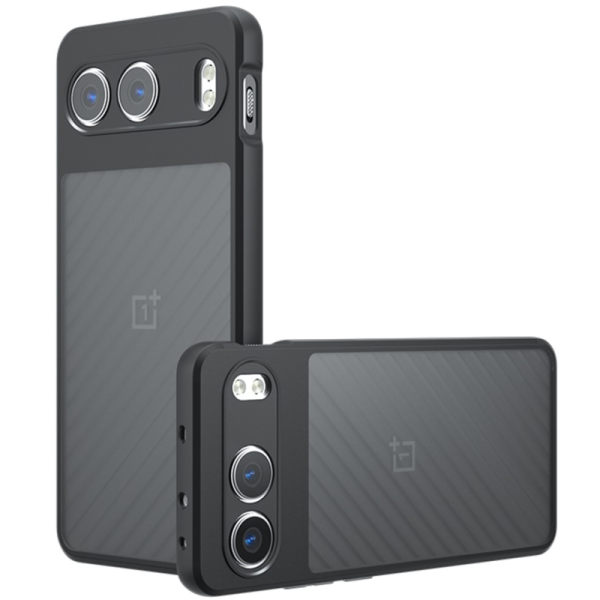 "Mofan" läbipaistev kõva silikoon (TPU) ümbris – must (OnePlus Nord 4)