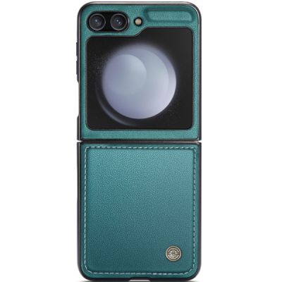 Samsung Galaxy Flip7 FE / Flip6 „CaseMe“ Leather plastikust roheline korpus - taga | Priedai.lt