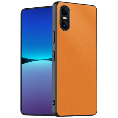 "Mofan" Texture Sony Xperia 10 VI oranž nahkümbris | Priedai.lt