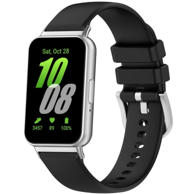 Samsung Galaxy Fit3 kõva silikoonist (TPU) must käevõru | Priedai.lt