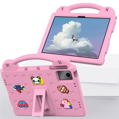 Huawei MatePad SE 11 / Lenovo Tab M11 / Xiaoxin Pad 11 2024 / Xiaomi Redmi Pad SE Eva tugevdatud kaitseümbris, roosa tagakülg | 