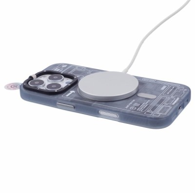 Apple iPhone 16 Pro "YOUNGKIT" tehnoloogiaga MagSafe TPU mattümbris - tagakülg - hall | Priedai.lt
