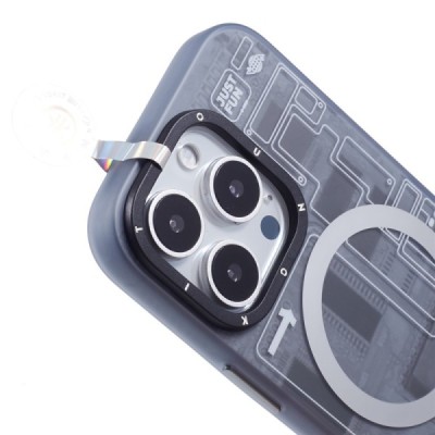 Apple iPhone 16 Pro "YOUNGKIT" tehnoloogiaga MagSafe TPU mattümbris - tagakülg - hall | Priedai.lt
