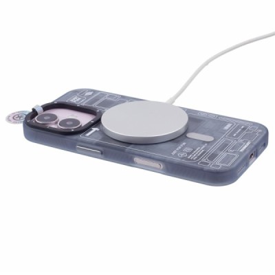 Apple iPhone 16 "YOUNGKIT" tehnoloogiaga MagSafe TPU mattümbris - tagakülg - hall | Priedai.lt