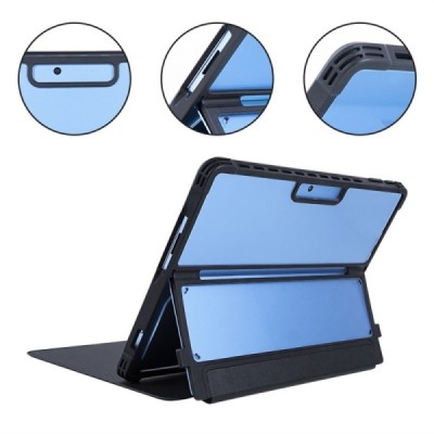 Microsoft Surface Pro 11 / 10 / 9 Copernice ülespööratav must nahast kaaned - märkmik | Priedai.lt