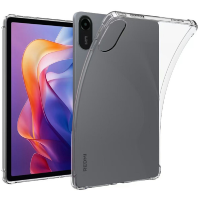 Xiaomi Redmi Pad 2 tugevdatud kaitse kõva silikoon TPU läbipaistev ümbris - tagakülg | Priedai.lt
