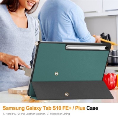 Samsung Galaxy Tab S10 FE+ „Saige" nahk roheline kaaned | Priedai.lt