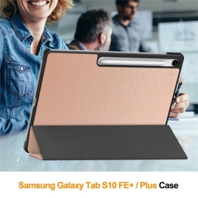 Samsung Galaxy Tab S10 FE+ „Saige" nahk kuldne kaaned | Priedai.lt