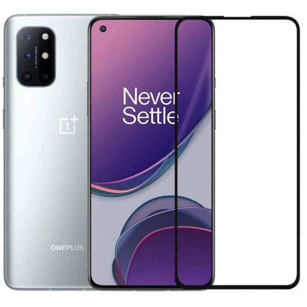 "Rurihai" Tempered Glass täielik katvus kaitsev ekraaniklaas 2.5D - must (OnePlus 8T)