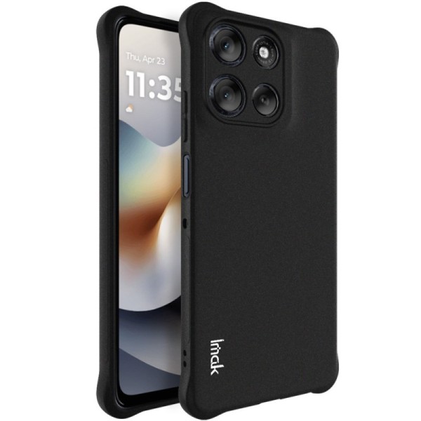 "Imak" tugevdatud turvalisus Airbag kõva silikoon matt (TPU) ümbris - must (Moto G56)