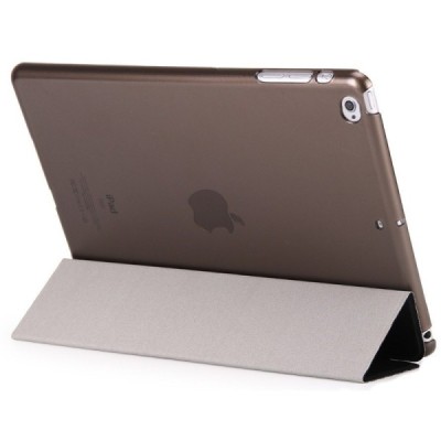 Apple iPad Air 2 (2014, 2015) plonas atverčiamas juodas odinis dėklas / Priedai.lt