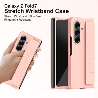Samsung Galaxy Fold7 Foldable roosa plastikust korpus - taga | Priedai.lt