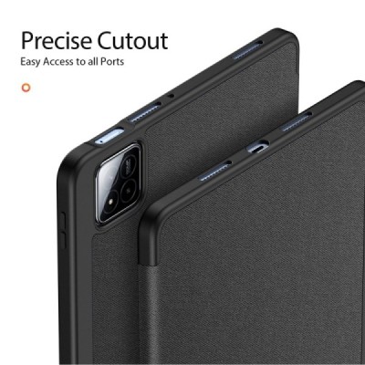 Xiaomi Pad 7 / Pad 7 Pro "Dux Ducis" Domo klapiga must nahkümbris - pliiatsiga | Priedai.lt