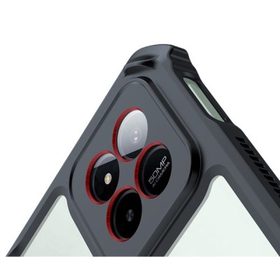 Xiaomi Pad 7 / Pad 7 Pro „XUNDD“ läbipaistev musta äärisega kõva silikoonist TPU akrüülümbris - tagakülg | Priedai.lt