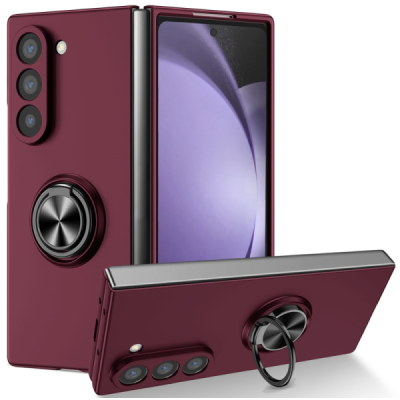 Samsung Galaxy Fold7 "Fashion" kõva plastümbris, burgundia jala jalaga - tagakülg | Priedai.lt
