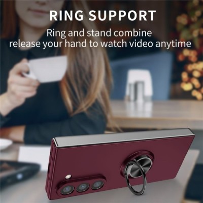 Samsung Galaxy Fold7 "Fashion" kõva plastümbris, burgundia jala jalaga - tagakülg | Priedai.lt
