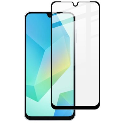 Samsung Galaxy A17 / A26 / A16 "IMAK" karastatud klaasiga tugevdatud kaitse must täiskattega kaitseklaas | Priedai.lt