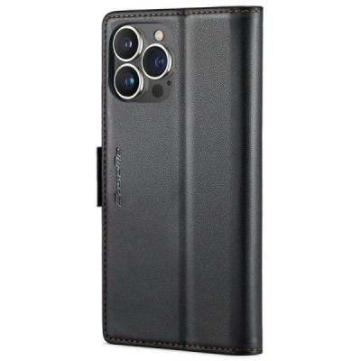 Apple iPhone 16 Pro Max CaseMe Leather tahke nahk kaaned - must | Priedai.lt