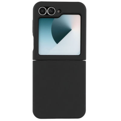Samsung Galaxy Flip6 "Shell" kõva silikoon (TPU) tagakaane must - ümbris | Priedai.lt