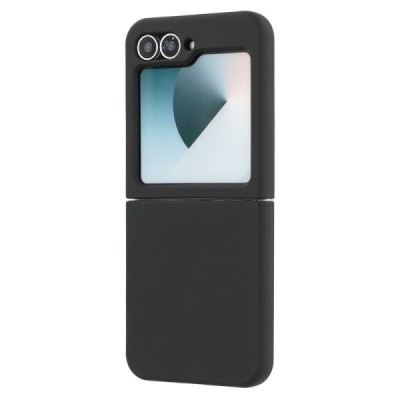 Samsung Galaxy Flip6 "Shell" kõva silikoon (TPU) tagakaane must - ümbris | Priedai.lt