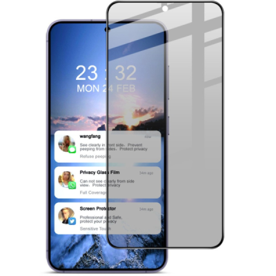 Samsung Galaxy S25 Edge "IMAK" Tempered Glass privaatsusega täiustatud kaitse must täiskattega kaitseklaas | Priedai.lt