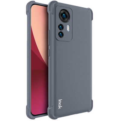 Xiaomi 12 Pro Imak tugevdatud kaitsega kõva silikoonist TPU hall ümbris - tagakülg + ekraanikaitse | Priedai.lt