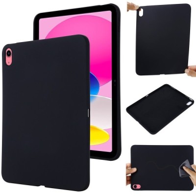 Apple iPad 11 2025, iPad 10,9 2022 Shell kõva silikoonist TPU must ümbris – taga | Priedai.lt
