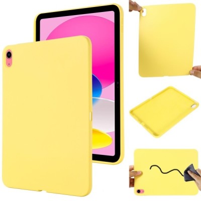 Apple iPad 11 2025, iPad 10,9 2022 Shell kõva silikoonist TPU kollane ümbris – taga | Priedai.lt