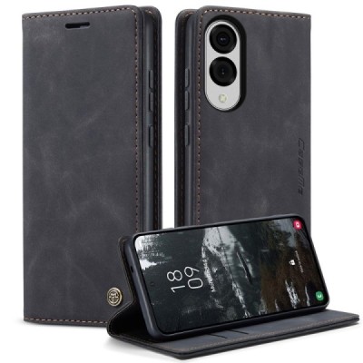 Samsung Galaxy S25 Edge CaseMe Retro tahke nahk kaaned - must | Priedai.lt