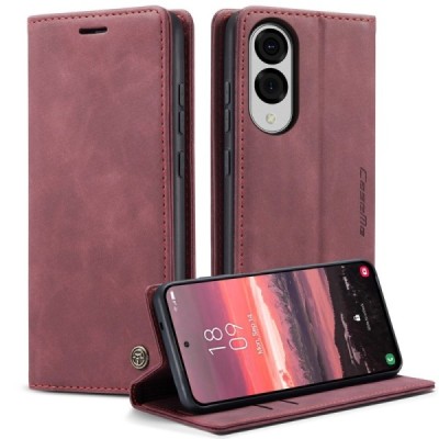 Samsung Galaxy S25 Edge CaseMe Retro tahke nahk kaaned - burgundia | Priedai.lt