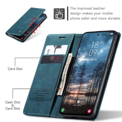 Samsung Galaxy S25 Edge CaseMe Retro tahke nahk kaaned - roheline | Priedai.lt