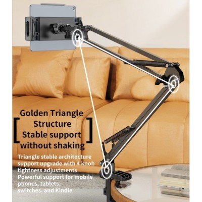 "YESIDO" Desktop Stand universaalne lauaarvuti (telefoni) hoidik - must | Priedai.LT
