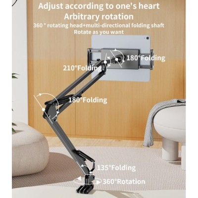 "YESIDO" Desktop Stand universaalne lauaarvuti (telefoni) hoidik - must | Priedai.LT