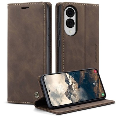 Samsung Galaxy S25 Edge CaseMe Retro tahke nahk kaaned - pruun | Priedai.lt