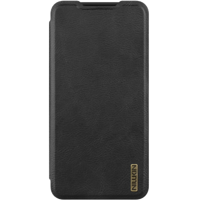 Luksuslik Nillkin Qin Pro seeria must nahast klapiga ümbris Samsung Galaxy S25 Edge'ile| Priedai.lt