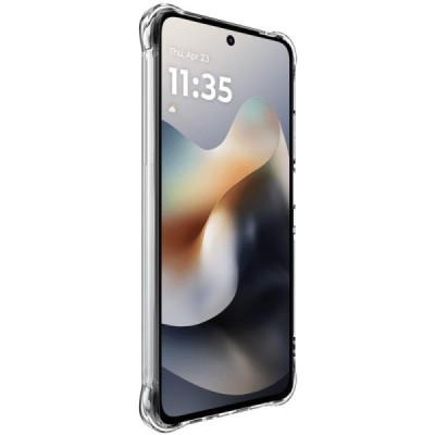 Motorola Moto G86 Power "Imak" tugevdatud kaitse kõva silikoon TPU airbag läbipaistev ümbris - tagakülg | Priedai.lt